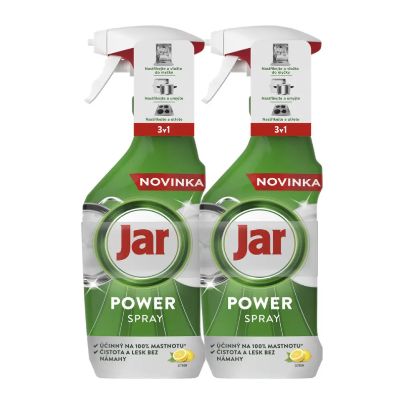 JAR Power Spray na nádobí 3v1 2 x 500 ml
