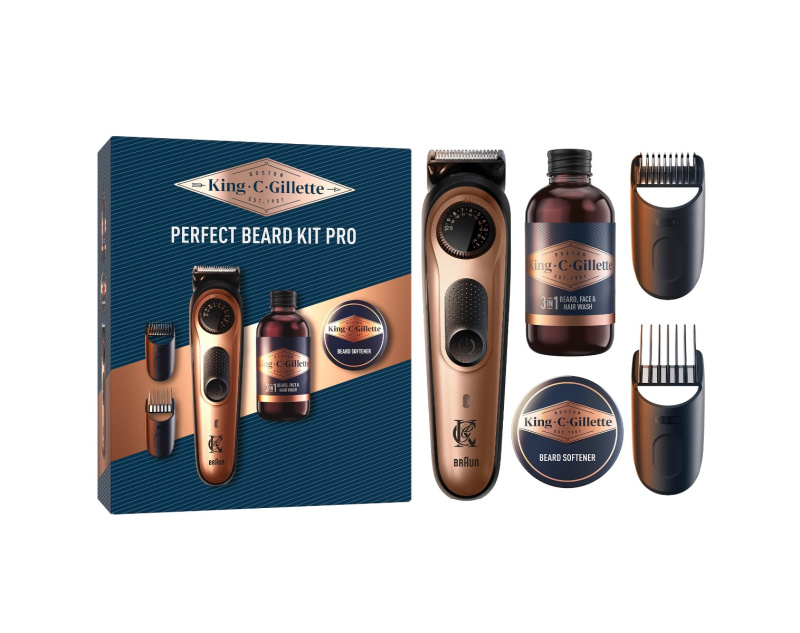 Gillette King C. Perfect Beard Kit Pro dárková sada pro muže