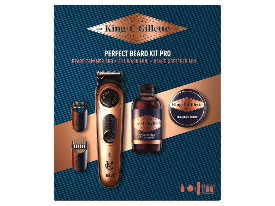 Gillette King C. Perfect Beard Kit Pro dárková sada pro muže