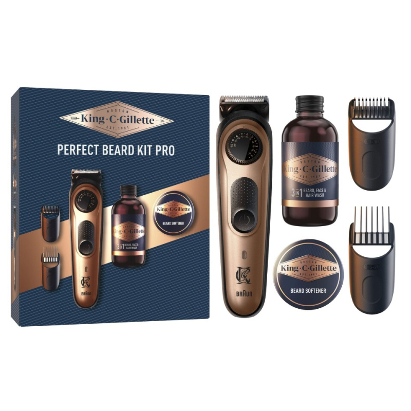 Gillette King C. Perfect Beard Kit Pro dárková sada pro muže