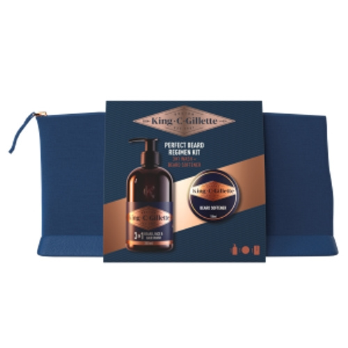 Gillette King C. Perfect Beard Regimen Kit dárková sada pro muže