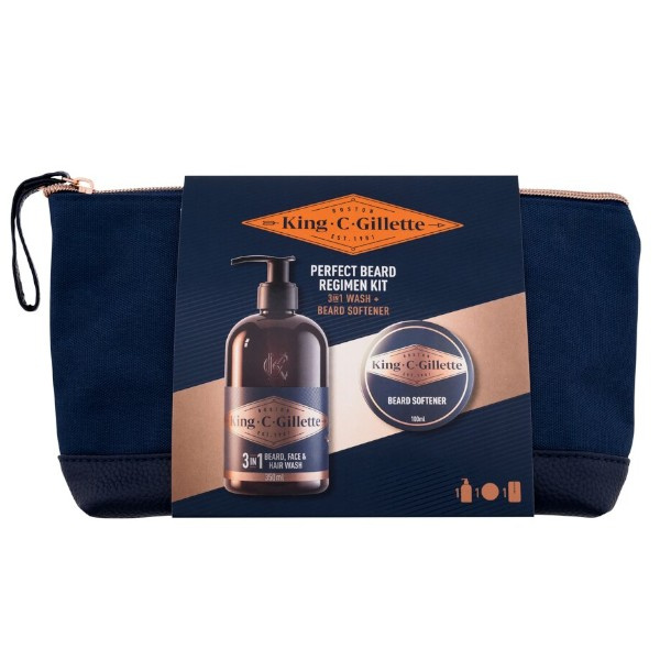 Gillette King C. Perfect Beard Regimen Kit dárková sada pro muže
