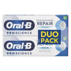 Oral B Gum & Enamel Repair Fresh White zubní pasta pro svěží dech 2x75 ml