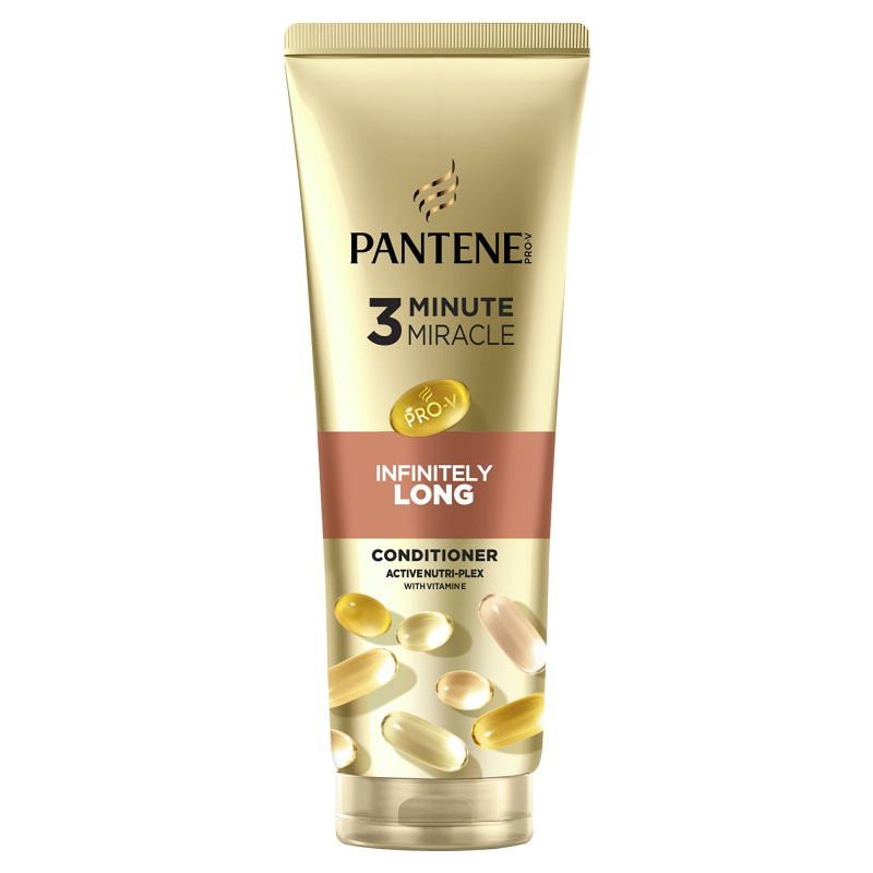 Pantene 3 Minute Miracle Infinitely Long regenerační kondicionér pro slabé a poškozené vlasy 220 ml