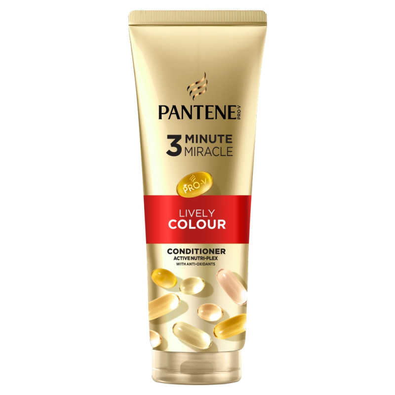 Pantene 3 Minute Miracle Lively Colour kondicionér pro poškozené a barvené vlasy 220 ml