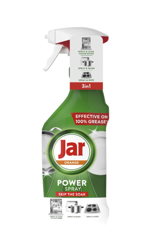 Jar Power Spray 3v1 - odmašťovač nádobí - pomeranč, 500 ml