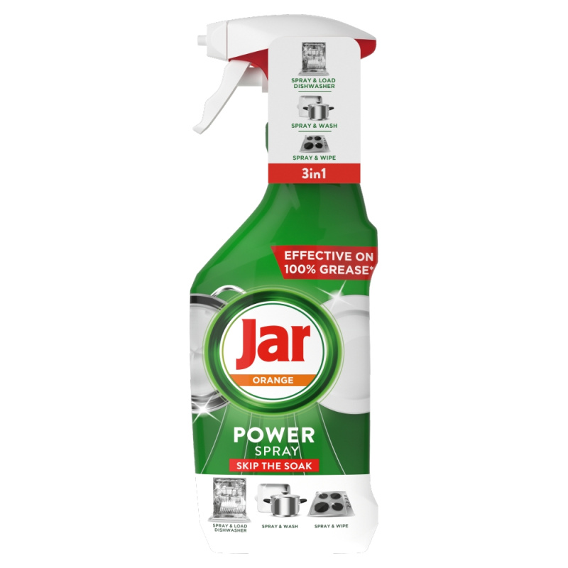 Jar Power Spray 3v1 - odmašťovač nádobí - pomeranč, 500 ml