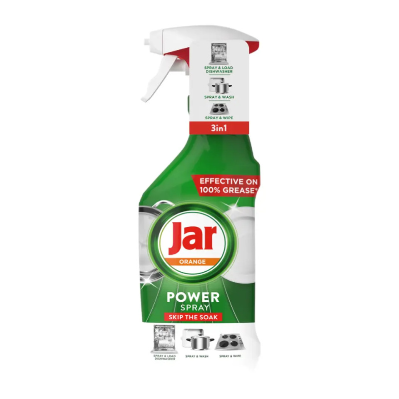 Jar Power Spray 3v1 - odmašťovač nádobí - pomeranč, 500 ml