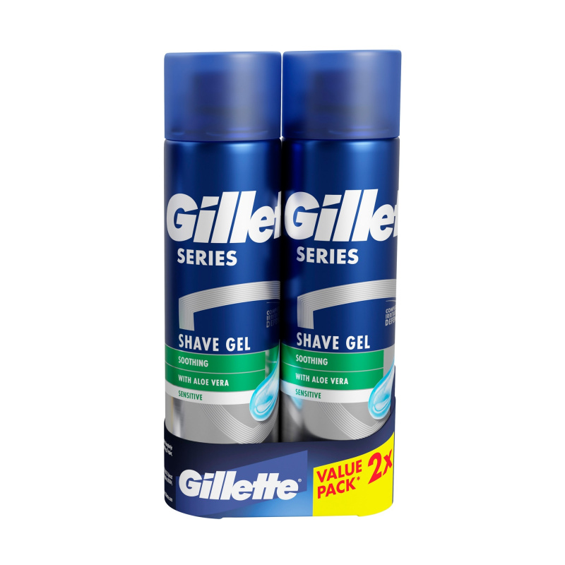 Gillette Series Sensitive gel na holení 2x200 ml