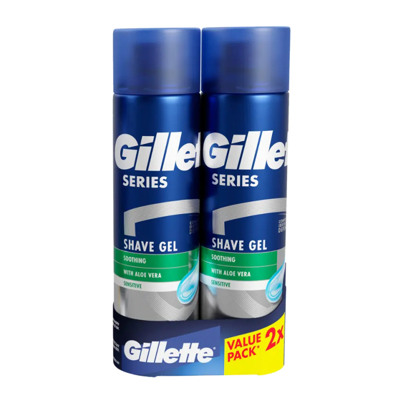 Gillette Series Sensitive gel na holení 2x200 ml
