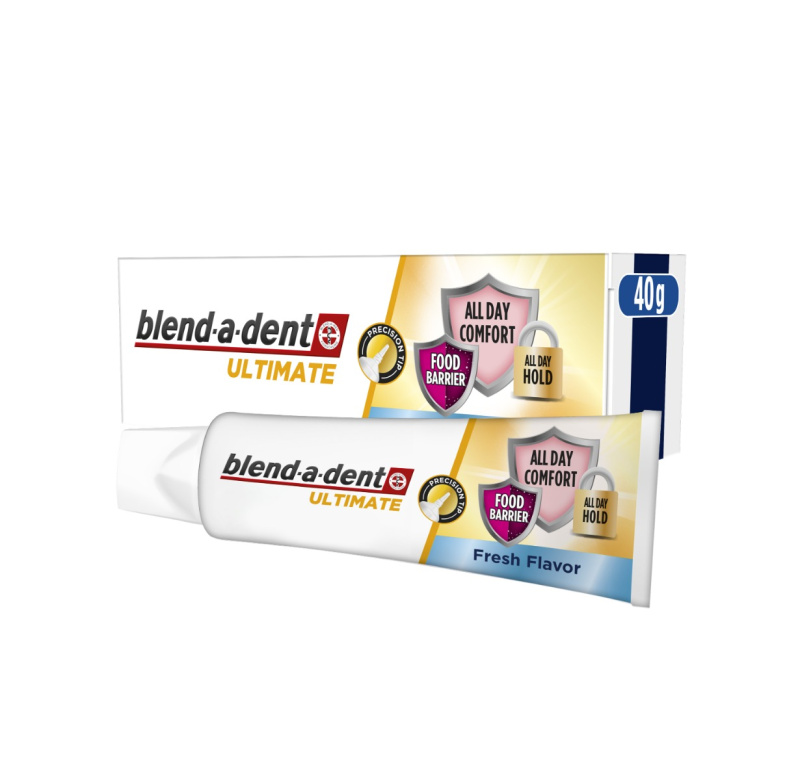 Blend-a-dent Ultimate Fresh fixační krém pro úplné a částečné zubní náhrady 40 ml