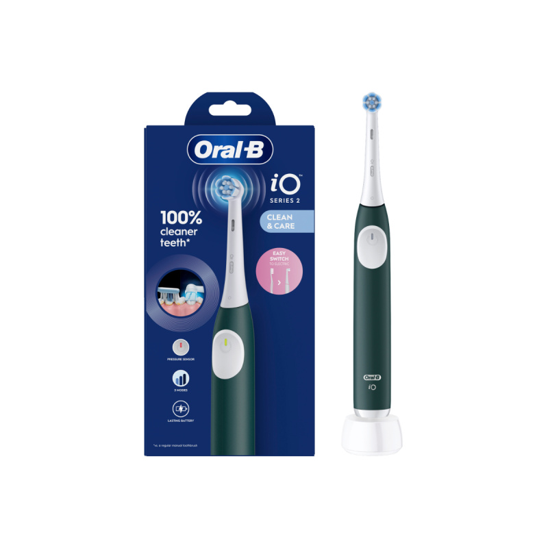 Oral B iO2 elektrický zubní kartáček Dark Green 1 ks