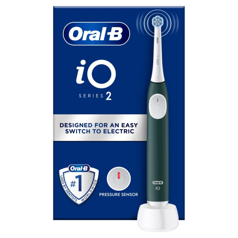 Oral B iO2 elektrický zubní kartáček Dark Green 1 ks