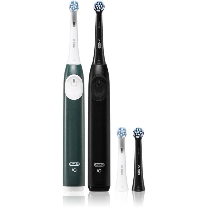 Oral B iO2 elektrický zubní kartáček DUO BALENÍ Black & Dark Green 1 ks