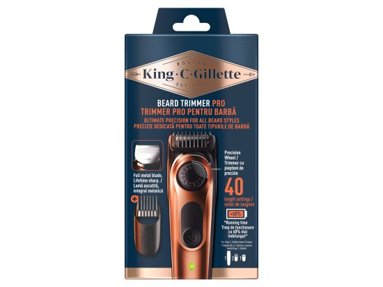 Gillette King C. Beard Trimmer PRO zastřihovač vousů pro muže 1 ks