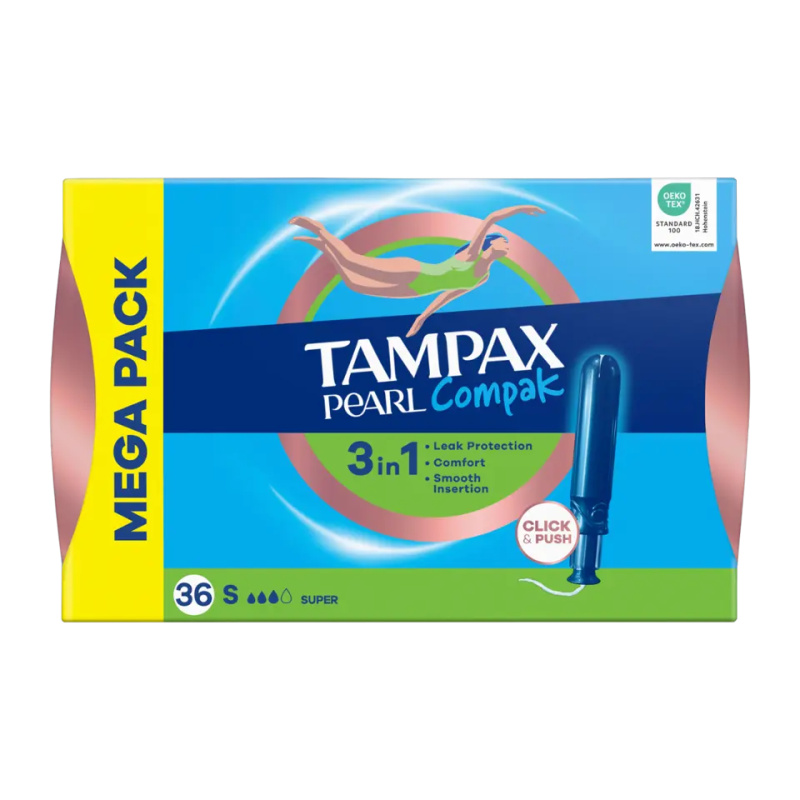 Tampax Pearl Compak Super tampony s aplikátorem 36 ks