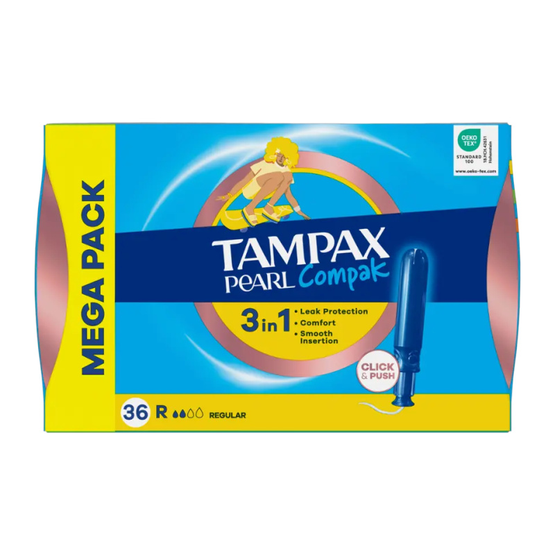 Tampax Pearl Compak Regular tampony s aplikátorem 36 ks