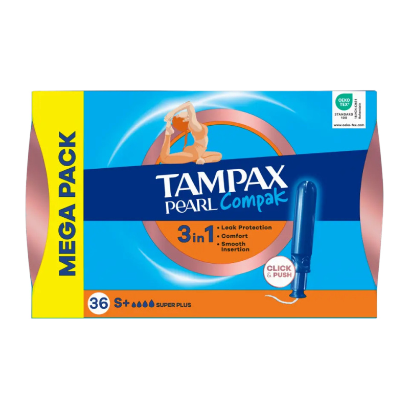 Tampax Pearl Compak Super Plus tampony s aplikátorem 36 ks