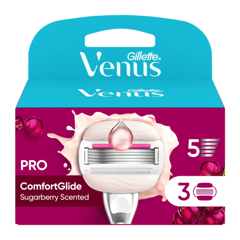 Gillette Venus Comfortglide Sugarberry Miami náhradní břity 3 ks