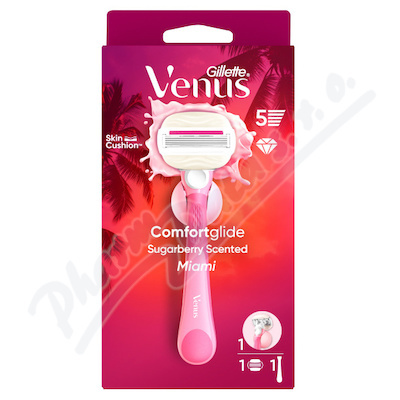 Gillette Venus Comfortglide Sugarberry Miami dámský holicí strojek s držákem do sprchy 1 ks