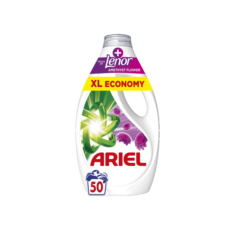 ARIEL Plus Amethyst Tekutý prací gel 50 praní 2,25 l