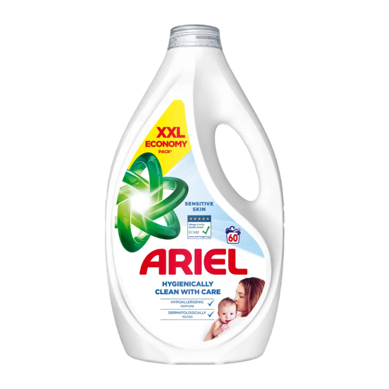 Ariel Sensitive prací gel 2,7 l 60 praní