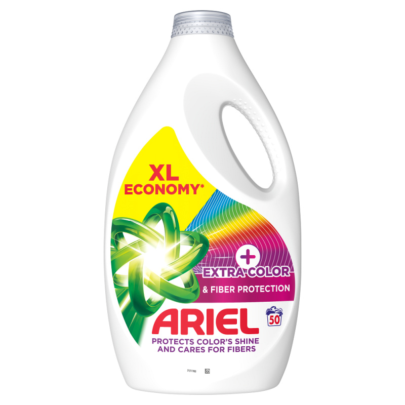 ARIEL Plus Extra Color & Fiber Tekutý prací gel 50 praní 2,25 l