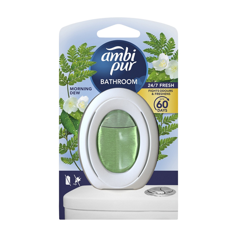 Ambi Pur Bathroom - osvěžovač vzduchu do koupelny - Morning Dew, 8 ml