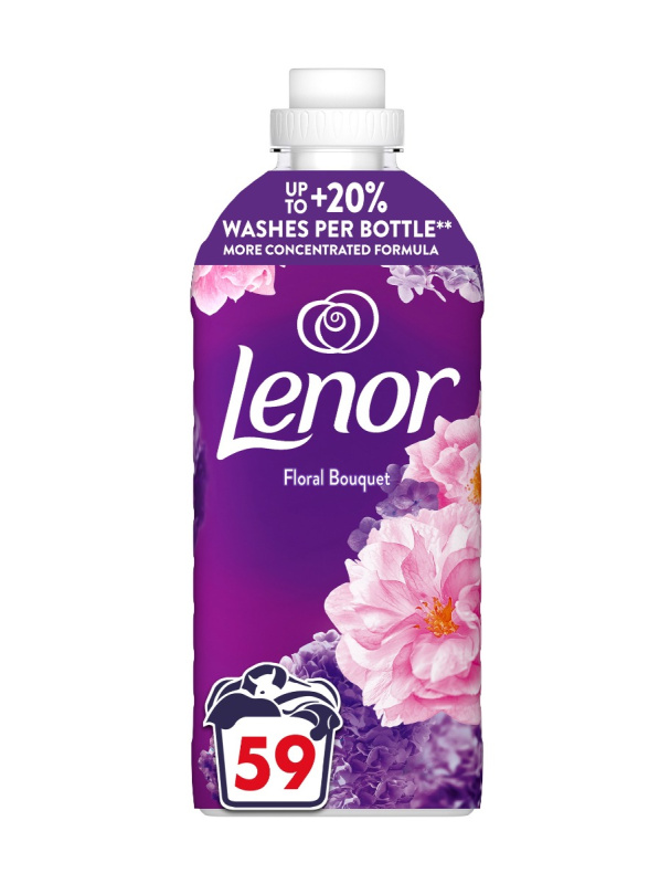 LENOR Amethyst & Flower Bouquet Aviváž 59 praní 1239 ml