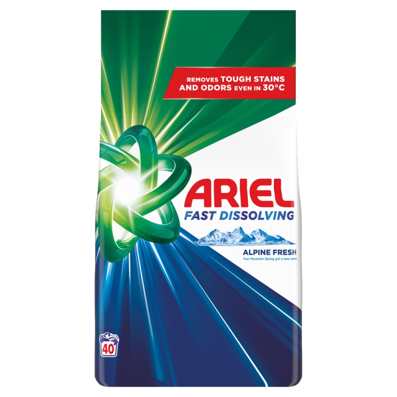 Prášek na praní Ariel Alpine Fresh - 2,2  kg, 40 dávek