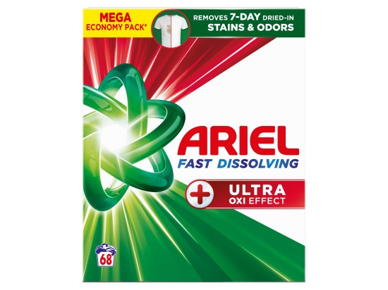 Ariel Ultra Oxi Effect prací prášek 3,7 kg 68 praní