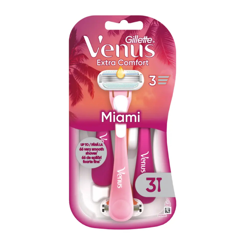 Gillette Venus Smooth Miami jednorázová holítka pro ženy 3 ks