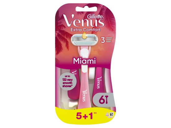 GILLETTE Venus Smooth Miami Dámská pohotová holítka 6 kusů