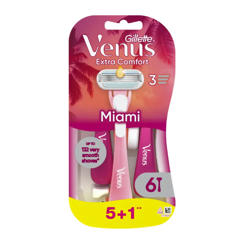 GILLETTE Venus Smooth Miami Dámská pohotová holítka 6 kusů