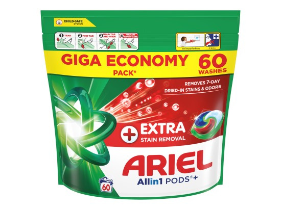 ARIEL Kapsle na praní Plus Extra Stain 60 praní