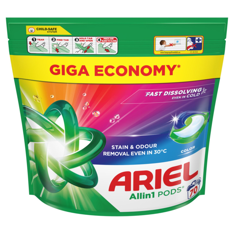 Kapsle na praní Ariel All in 1 PODS  Color -  70 pracích dávek