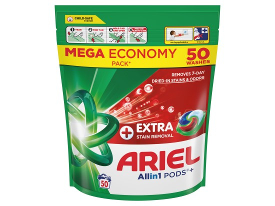 Ariel Extra Clean Allin1 kapsle na praní 50 ks