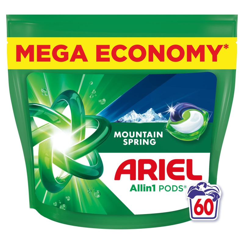 Kapsle na praní Ariel All in 1 PODS- Mountain Spring - 60 pracích dávek
