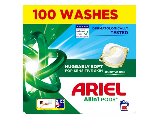 Ariel Sensitive Allin1 + kapsle na praní