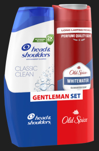 Head & Shoulders Classic Clean + Whitewater sada pro péči o vlasy a tělo pro muže