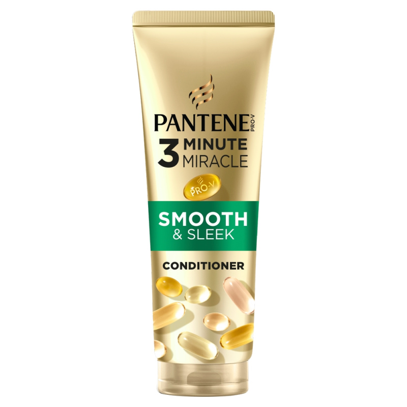 Pantene 3 Minute Miracle Smooth&Silky hloubkový tříminutový kondicionér pro poškozené vlasy 220 ml
