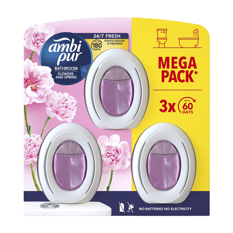 Ambi Pur Merlion Flowers and Spring osvěžovač vzduchu 3x8 ml