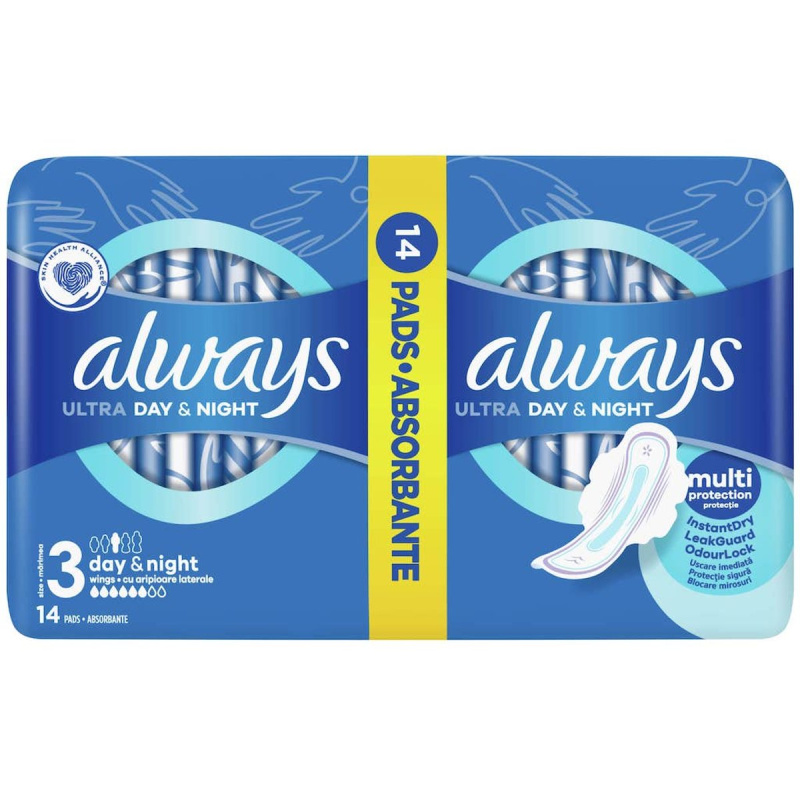Always Ultra Night Hygienické vložky s křidélky