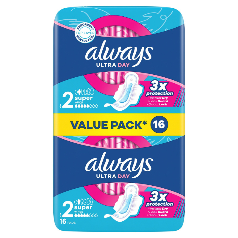 Always Ultra Day Super hygienické vložky 16 ks