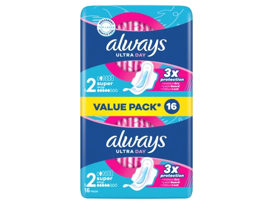 Always Ultra Day Super hygienické vložky 16 ks
