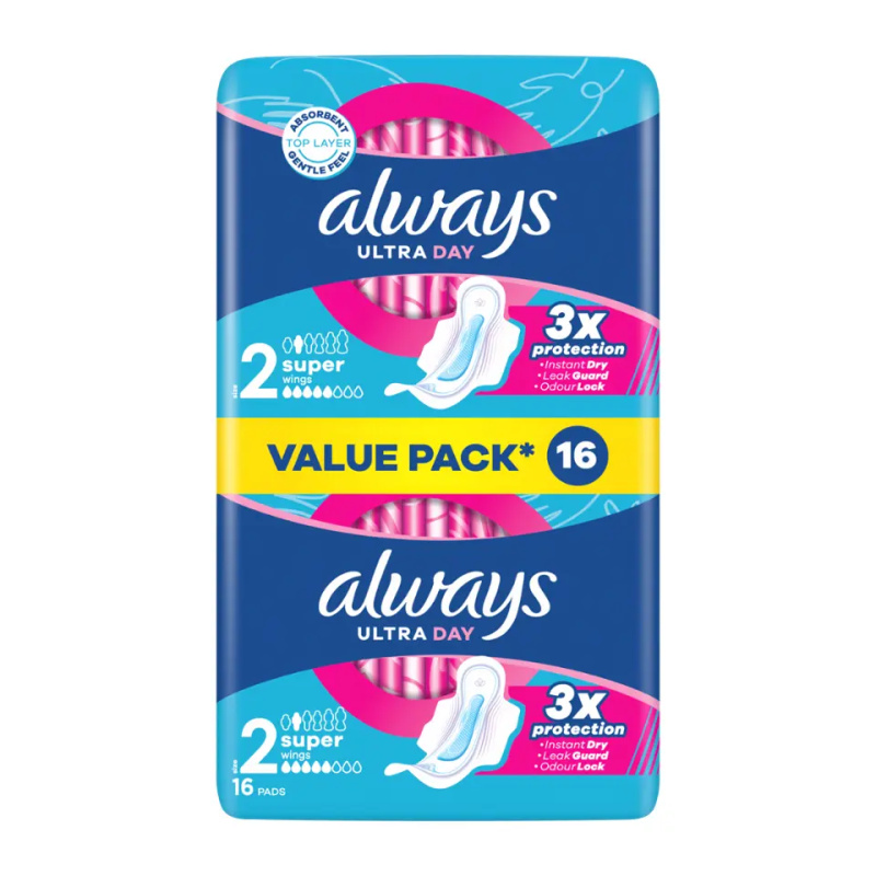 Always Ultra Day Super hygienické vložky 16 ks