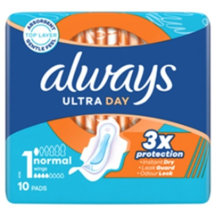 Dámské vložky Always - ultra day normal, 10 ks