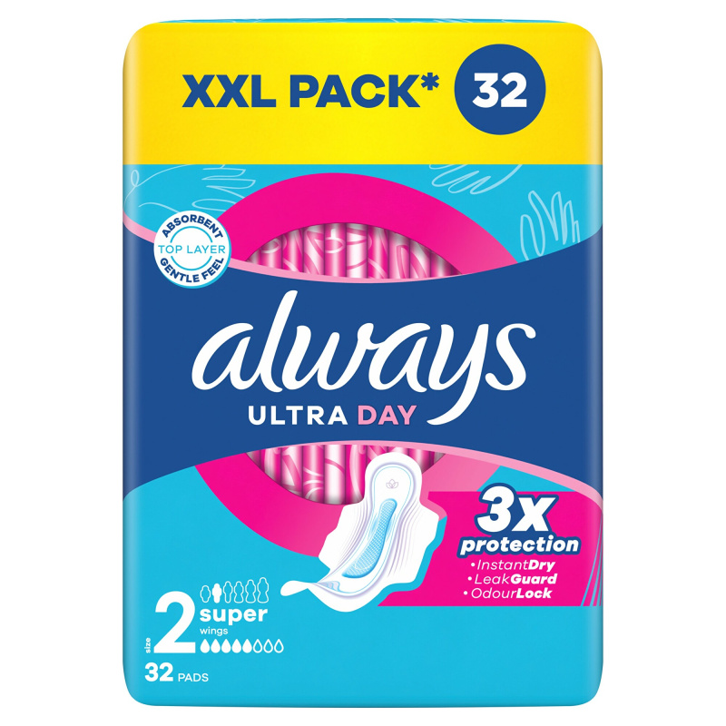 Always Hygienické vložky Ultra Day Super Quatro 32 ks