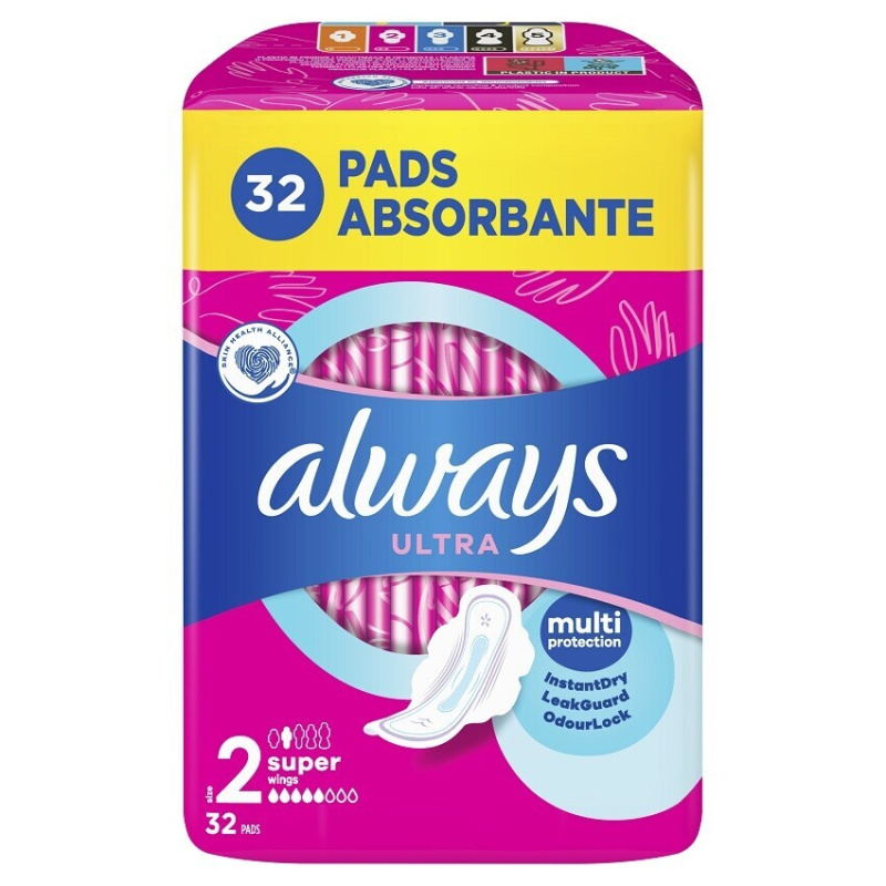 Always Hygienické vložky Ultra Day Super Quatro 32 ks