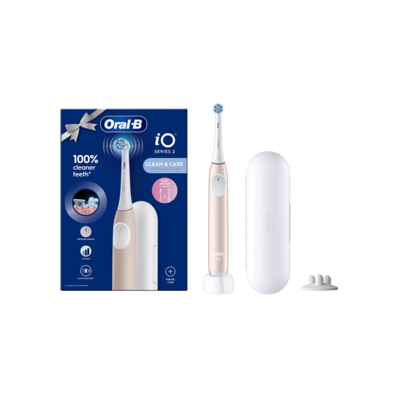 Oral-B iO2 elektrický zubní kartáček s pouzdrem Calm Pink 1 ks